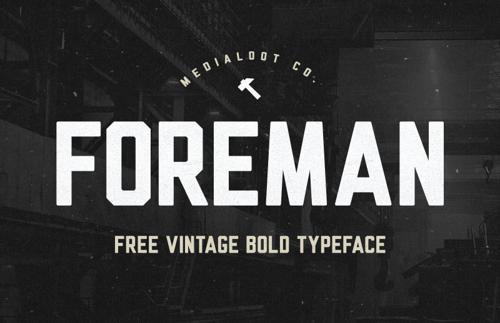 Foreman Bold - Free Vintage Font