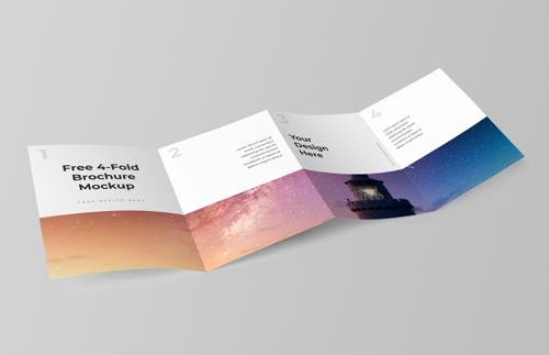 Free 4-Fold Leaflet Mockup