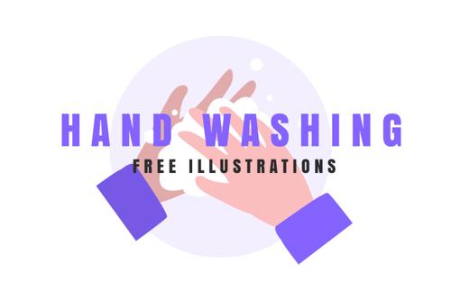 Free Hand Washing Vector Illustrations