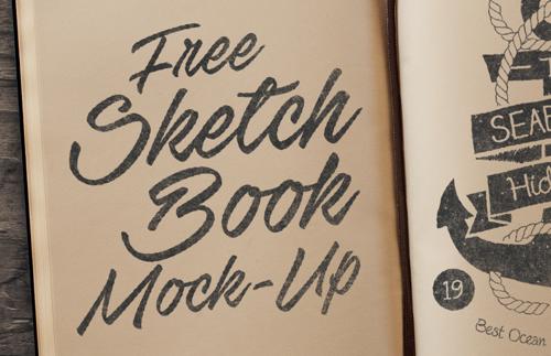 Free Sketchbook Mockup PSD