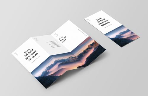 Free Trifold Brochure Mockup