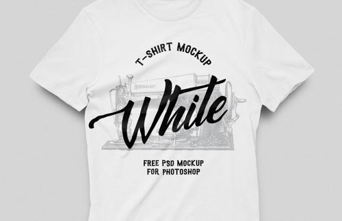 Free White T-Shirt Mockup