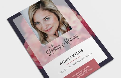 Funeral Program Template (PSD, Word)