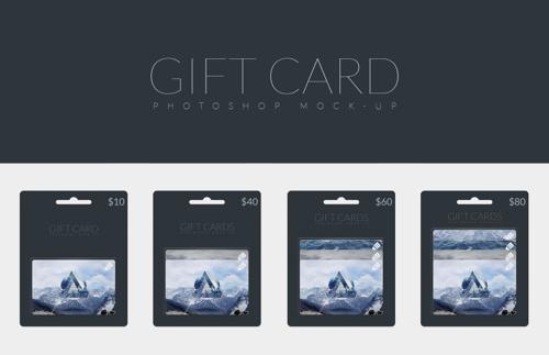 Gift Card Photoshop Mockup