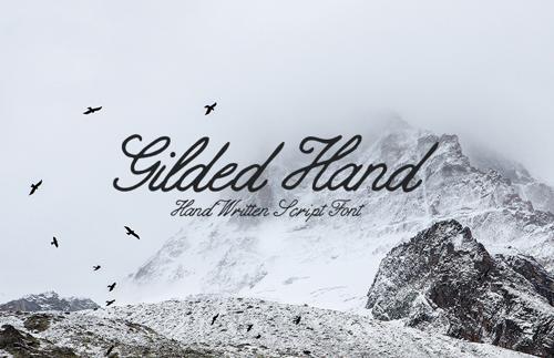 Gilded Hand - Handwritten Script Font