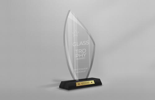 Glass Trophy Award Mockup