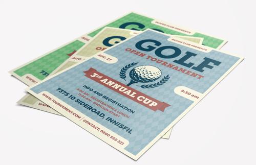 Golf Tournament Flyer (AI, Word)