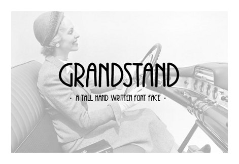 Grandstand - Tall Handwritten Font