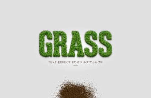Grass Text Effect for Photoshop