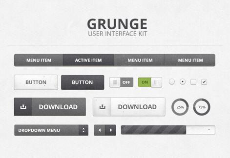 Subtle Grunge UI Kit