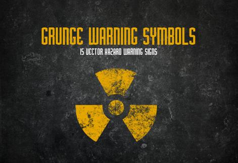 Grunge Warning Symbols