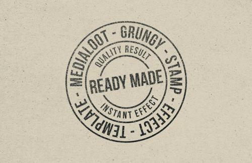 Grungy Stamp Effect Template