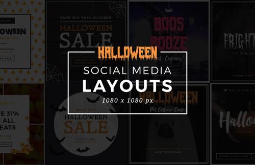 Halloween Social Media Layouts