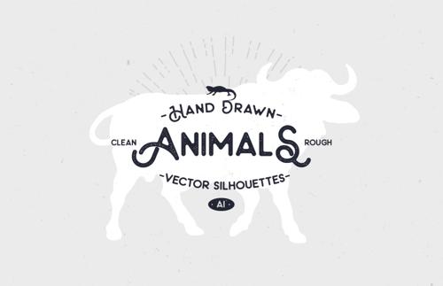 Hand Drawn Animal Silhouettes