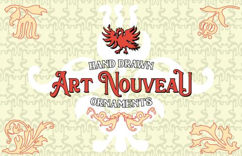 Hand Drawn Art Nouveau Ornaments