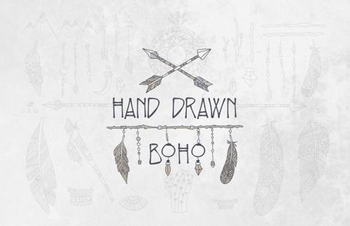 Hand Drawn Boho Elements