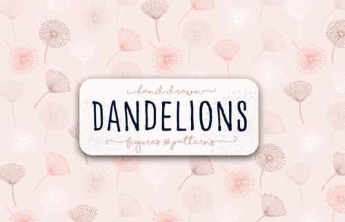 Hand Drawn Dandelions