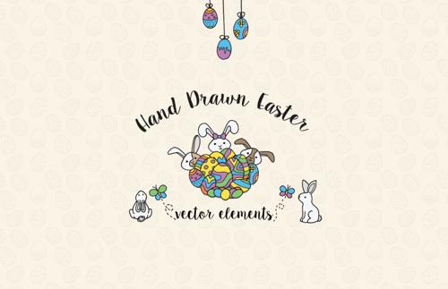 Hand Drawn Easter Elements