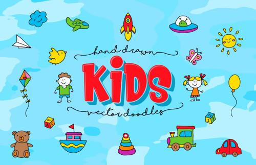 Hand Drawn Kids Vector Doodles
