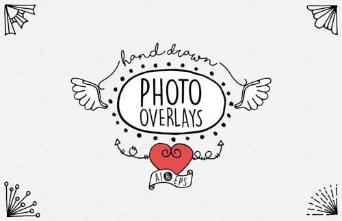 Hand Drawn Photo Overlays