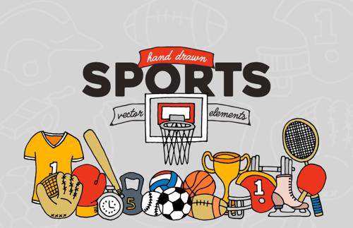 Hand Drawn Sports Vector Elements