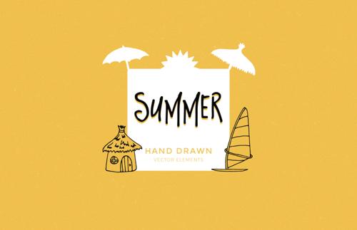 Hand Drawn Summer Elements