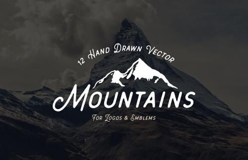 Hand Drawn Vector Mountains