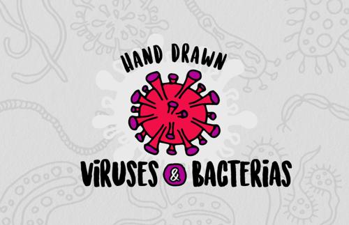Free Hand Drawn Viruses and Bacterias