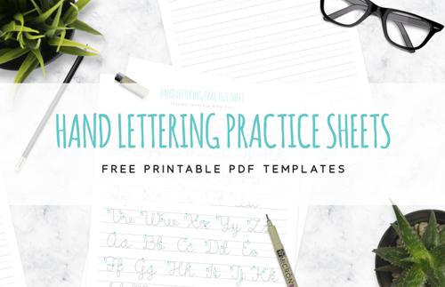 Free Hand Lettering Practice Sheets