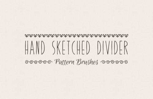 Hand Sketched Divider Pattern Brushes