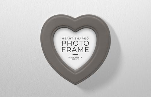Heart Shaped Photo Frame Mockup