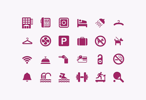 Vector Hotel & Restaurant Icons