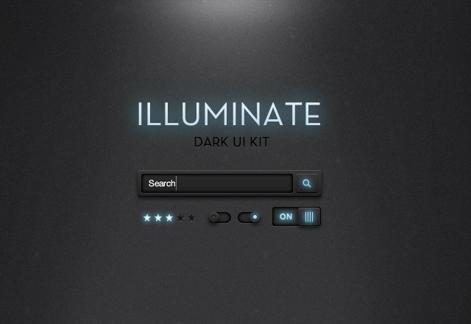 Illuminate Dark UI Kit