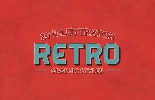 20 Illustrator Retro Graphic Styles