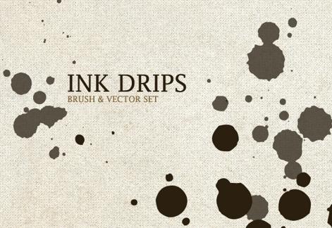 Ink Drops Brushes & Vectors