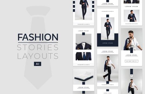 Instagram Fashion Stories Layouts - (AI)