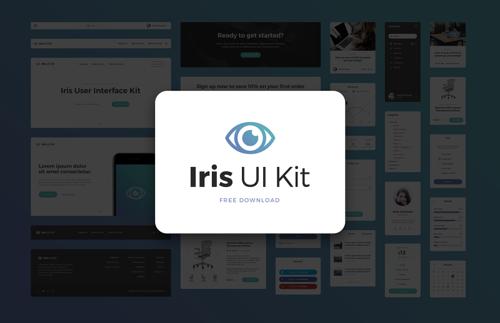 Iris UI Kit - Free PSD