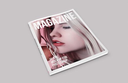 Isometric Magazine Mockup