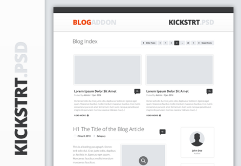 KickstrtPsd - Blog Addon