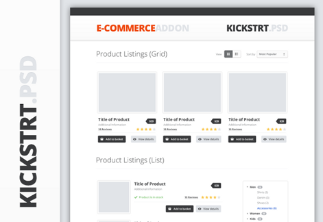 KickstrtPsd - Ecommerce Addon
