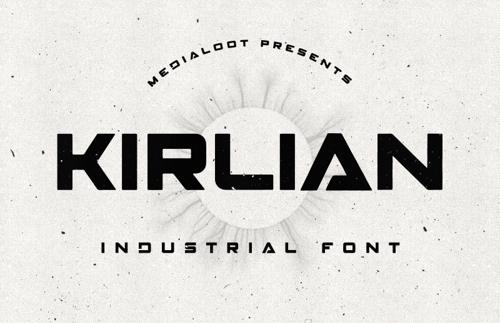 Kirlian Free Industrial Font