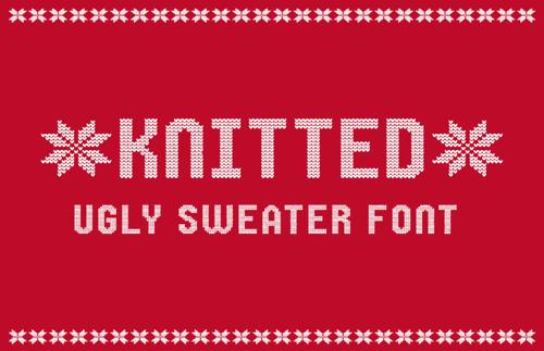 Knitted - Ugly Sweater Font