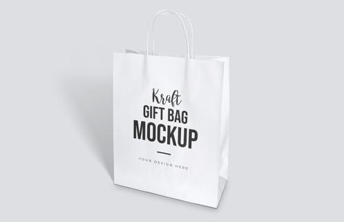 Kraft Gift Bag Mockup