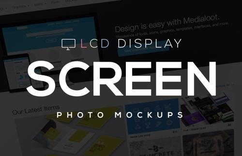 LCD Display Screen Photo Mockups