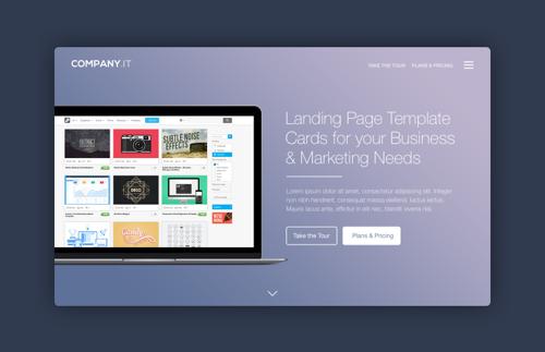 Landing Page Header Cards