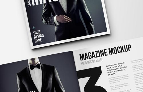 Landscape Magazine Mockup