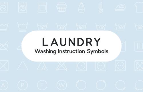 Laundry Washing Instruction Symbols