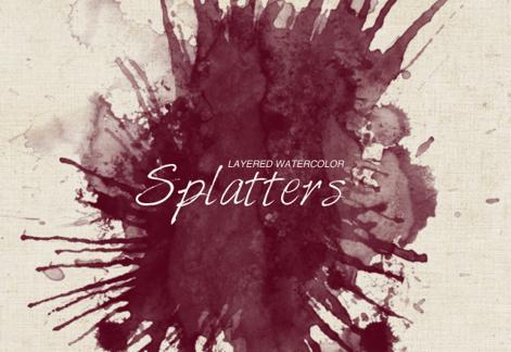 Layered Watercolor Splatters