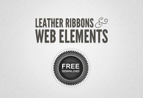 Leather Ribbons & Web Elements