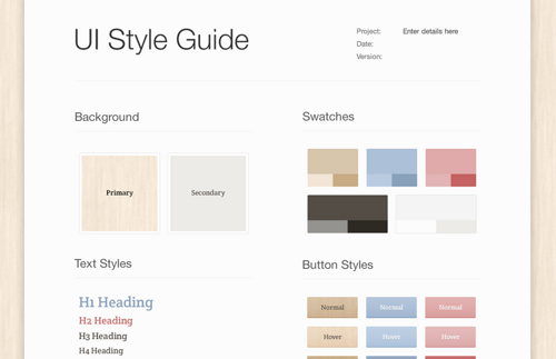 Light Wood UI Style Guide